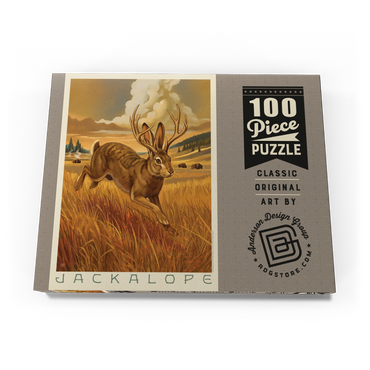 Darstellung des Puzzle Motivs Legends Of The National Parks: Scampering Jackalope 100 Puzzle Schachtel Ansicht3