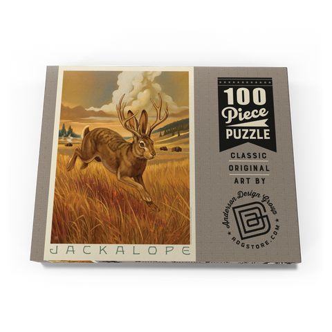 Darstellung des Puzzle Motivs Legends Of The National Parks: Scampering Jackalope Legends Of The National Parks: Scampering Jackalope 100 Puzzle Schachtel Ansicht3