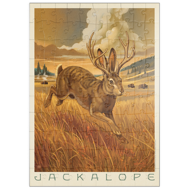 Darstellung des Puzzle Motivs puzzleplate Legends Of The National Parks: Scampering Jackalope 100 Puzzle