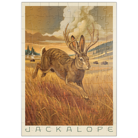 Darstellung des Puzzle Motivs Legends Of The National Parks: Scampering Jackalope puzzleplate Legends Of The National Parks: Scampering Jackalope 100 Puzzle