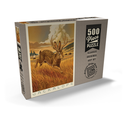 Darstellung des Puzzle Motivs Legends Of The National Parks: Scampering Jackalope Legends Of The National Parks: Scampering Jackalope 500 Puzzle Schachtel Ansicht2