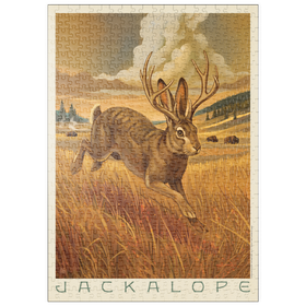 Darstellung des Puzzle Motivs Legends Of The National Parks: Scampering Jackalope - Puzzleteile: 500