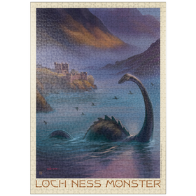 Darstellung des Puzzle Motivs Mythical Creatures: Loch Ness Monster In The Mist - Puzzleteile: 1000