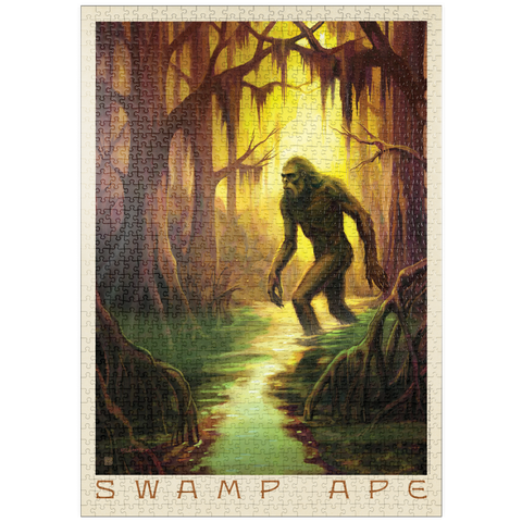 Darstellung des Puzzle Motivs Legends Of The National Parks: Swamp Ape Sighting puzzleplate Legends Of The National Parks: Swamp Ape Sighting 1000 Puzzle