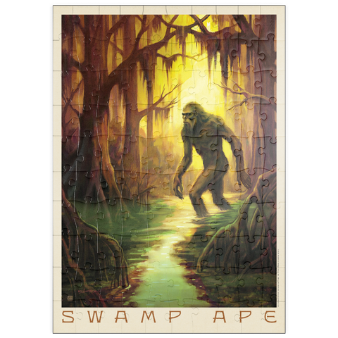 Darstellung des Puzzle Motivs Legends Of The National Parks: Swamp Ape Sighting puzzleplate Legends Of The National Parks: Swamp Ape Sighting 100 Puzzle