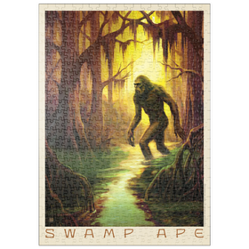 Darstellung des Puzzle Motivs Legends Of The National Parks: Swamp Ape Sighting - Puzzleteile: 500