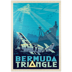 Darstellung des Puzzle Motivs Das Rätsel um die Schiffswracks im Bermuda-Dreieck - Puzzleteile: 1000