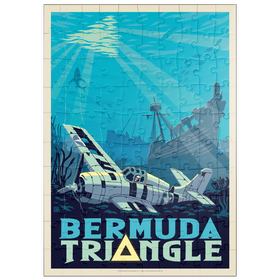 Darstellung des Puzzle Motivs Das Rätsel um die Schiffswracks im Bermuda-Dreieck - Puzzleteile: 100