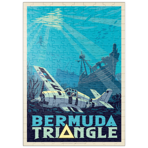 Darstellung des Puzzle Motivs Das Rätsel um die Schiffswracks im Bermuda-Dreieck puzzleplate Bermuda Triangle Shipwreck Mystery 200 Puzzle