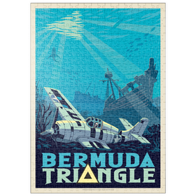 Darstellung des Puzzle Motivs Das Rätsel um die Schiffswracks im Bermuda-Dreieck - Puzzleteile: 500