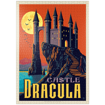Darstellung des Puzzle Motivs puzzleplate Castle Dracula Moonlit Gothic Mystery 1000 Puzzle