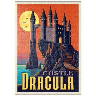 Darstellung des Puzzle Motivs puzzleplate Castle Dracula Moonlit Gothic Mystery 500 Puzzle