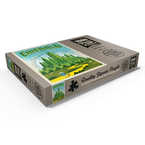 Darstellung des Puzzle Motivs Smaragdstadt (Das Land Oz) Emerald City (The Land of Oz) 1000 Puzzle Schachtel Ansicht1