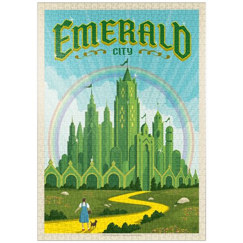 Darstellung des Puzzle Motivs Smaragdstadt (Das Land Oz) puzzleplate Emerald City (The Land of Oz) 1000 Puzzle