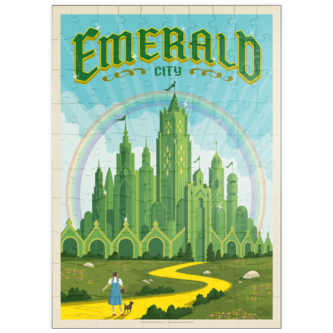 Darstellung des Puzzle Motivs Smaragdstadt (Das Land Oz) puzzleplate Emerald City (The Land of Oz) 100 Puzzle