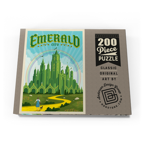 Darstellung des Puzzle Motivs Smaragdstadt (Das Land Oz) Emerald City (The Land of Oz) 200 Puzzle Schachtel Ansicht3