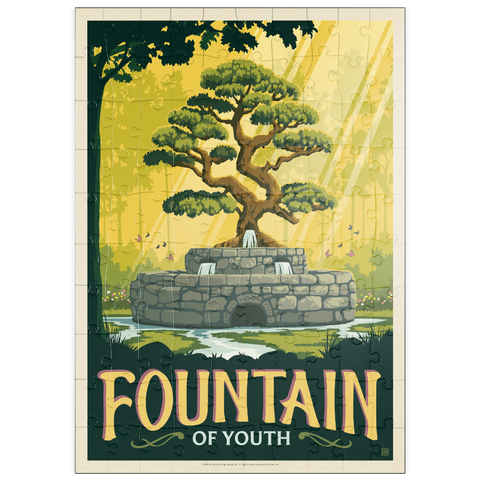 Darstellung des Puzzle Motivs Jungbrunnen puzzleplate Fountain Of Youth 100 Puzzle