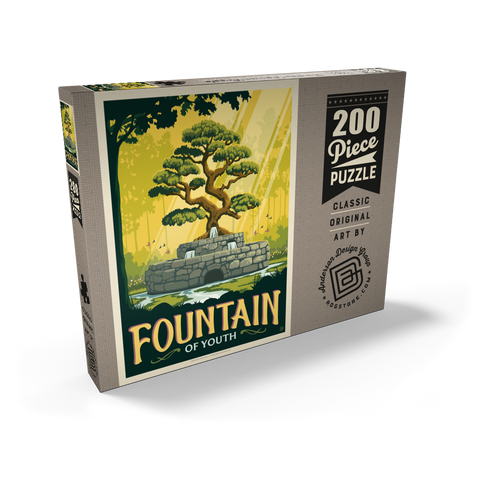 Darstellung des Puzzle Motivs Jungbrunnen Fountain Of Youth 200 Puzzle Schachtel Ansicht2