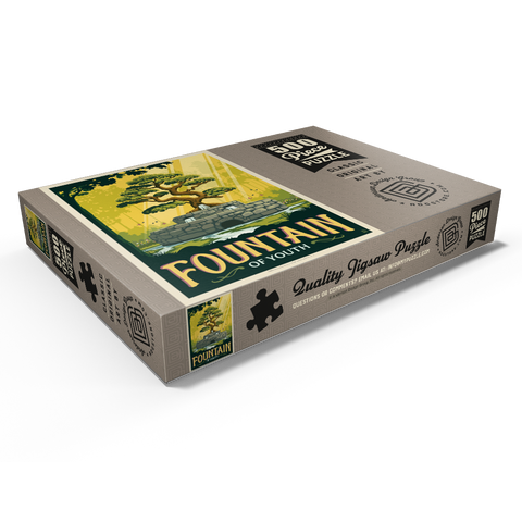 Darstellung des Puzzle Motivs Jungbrunnen Fountain Of Youth 500 Puzzle Schachtel Ansicht1