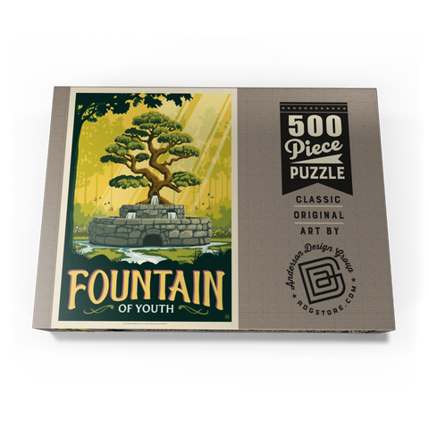 Darstellung des Puzzle Motivs Jungbrunnen Fountain Of Youth 500 Puzzle Schachtel Ansicht3