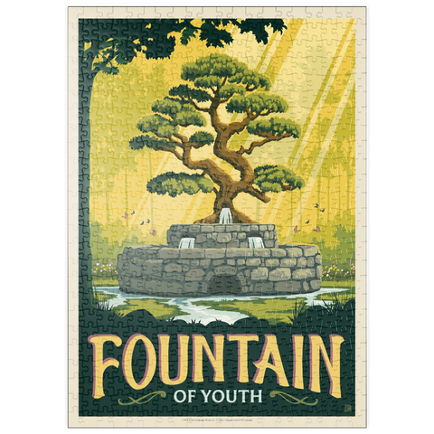 Darstellung des Puzzle Motivs Jungbrunnen puzzleplate Fountain Of Youth 500 Puzzle