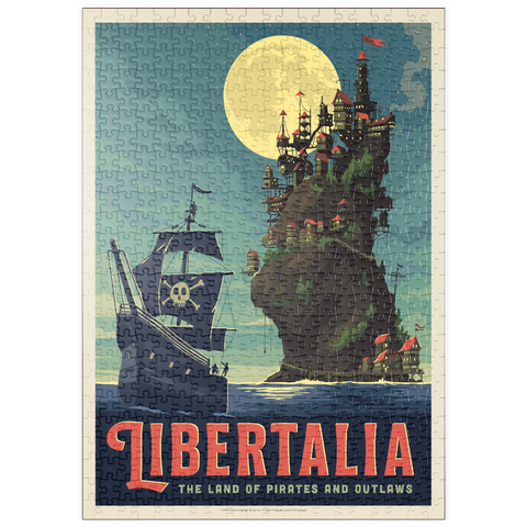 Darstellung des Puzzle Motivs Libertalia: Das Piratenparadies puzzleplate Libertalia: The Pirate Paradise 500 Puzzle