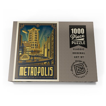 Darstellung des Puzzle Motivs Metropolis: City Of The Future 1000 Puzzle Schachtel Ansicht3