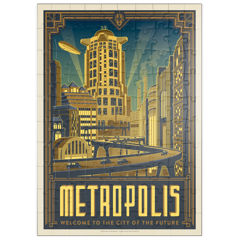 Darstellung des Puzzle Motivs Metropolis: Stadt der Zukunft puzzleplate Metropolis: City Of The Future 100 Puzzle