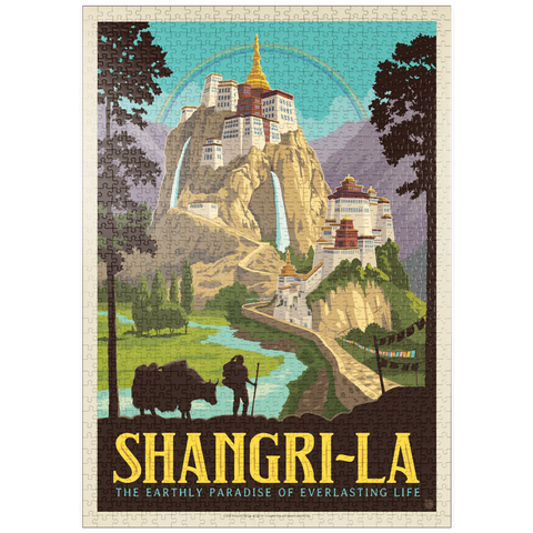 Darstellung des Puzzle Motivs Shangri-La – Bergparadies der Ruhe puzzleplate Shangri La Mountain Paradise Serenity 1000 Puzzle
