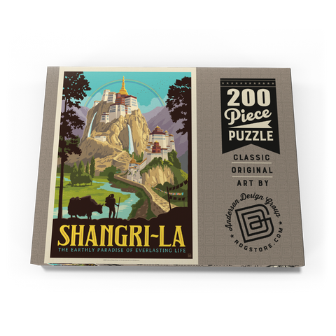 Darstellung des Puzzle Motivs Shangri-La – Bergparadies der Ruhe Shangri La Mountain Paradise Serenity 200 Puzzle Schachtel Ansicht3