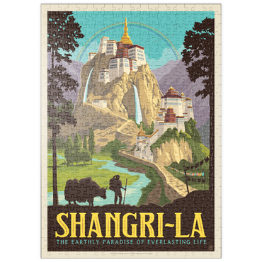 Darstellung des Puzzle Motivs puzzleplate Shangri La Mountain Paradise Serenity 500 Puzzle