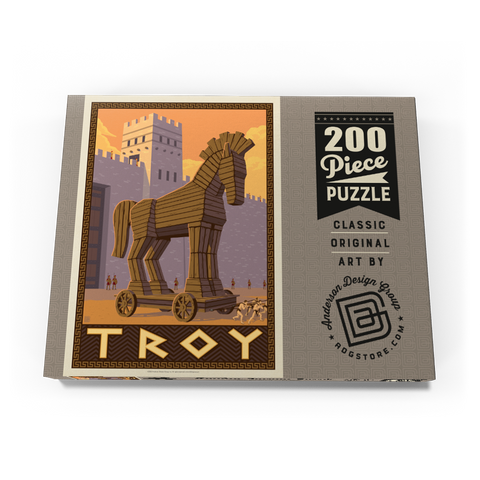 Darstellung des Puzzle Motivs Troja: Das Geschenk des Trojanischen Pferdes Troy: Gift Of The Trojan Horse 200 Puzzle Schachtel Ansicht3