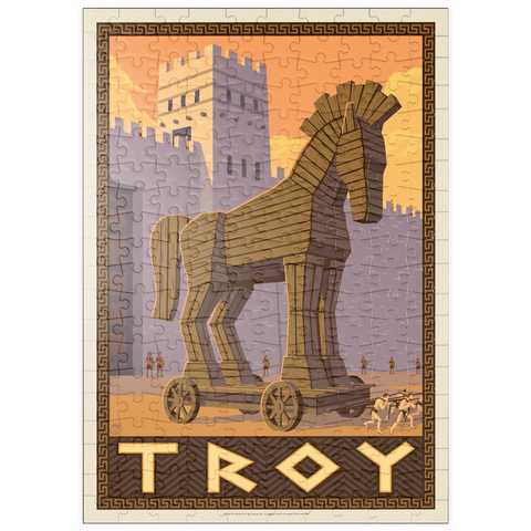 Darstellung des Puzzle Motivs Troja: Das Geschenk des Trojanischen Pferdes puzzleplate Troy: Gift Of The Trojan Horse 200 Puzzle