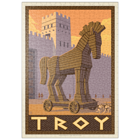 Darstellung des Puzzle Motivs Troja: Das Geschenk des Trojanischen Pferdes puzzleplate Troy: Gift Of The Trojan Horse 500 Puzzle