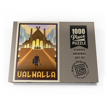 Darstellung des Puzzle Motivs Valhalla Viking Hall Epic Ascent 1000 Puzzle Schachtel Ansicht3
