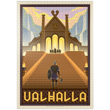 Darstellung des Puzzle Motivs puzzleplate Valhalla Viking Hall Epic Ascent 1000 Puzzle