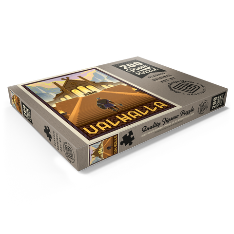 Darstellung des Puzzle Motivs Valhalla Viking Hall – Epischer Aufstieg Valhalla Viking Hall Epic Ascent 200 Puzzle Schachtel Ansicht1