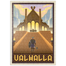 Darstellung des Puzzle Motivs Valhalla Viking Hall – Epischer Aufstieg - Puzzleteile: 200