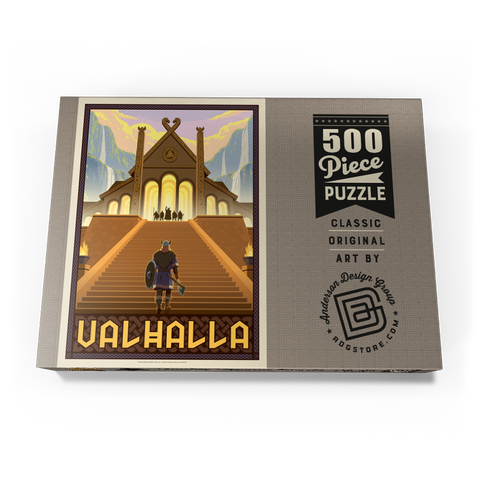 Darstellung des Puzzle Motivs Valhalla Viking Hall – Epischer Aufstieg Valhalla Viking Hall Epic Ascent 500 Puzzle Schachtel Ansicht3