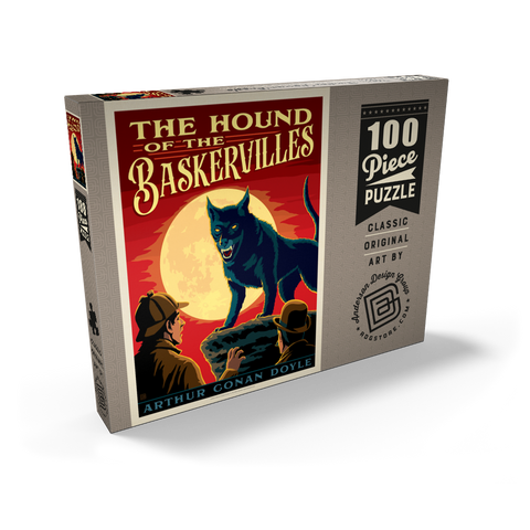Darstellung des Puzzle Motivs Der Hund von Baskerville: Arthur Conan Doyle The Hound Of The Baskervilles: Arthur Conan Doyle 100 Puzzle Schachtel Ansicht2