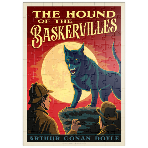 Darstellung des Puzzle Motivs Der Hund von Baskerville: Arthur Conan Doyle puzzleplate The Hound Of The Baskervilles: Arthur Conan Doyle 100 Puzzle