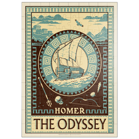 Darstellung des Puzzle Motivs Die Odyssee: Homer - Puzzleteile: 100