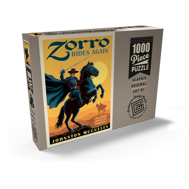 Darstellung des Puzzle Motivs Zorro Rides Again: Johston McCulley 1000 Puzzle Schachtel Ansicht2