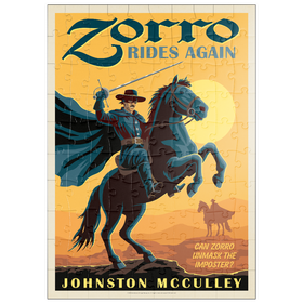 Darstellung des Puzzle Motivs Zorro kehrt zurück: Johston McCulley - Puzzleteile: 100