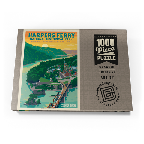 Darstellung des Puzzle Motivs Nationaler Geschichtspark Harpers Ferry: Maryland Heights Harpers Ferry National Historical Park: Maryland Heights 1000 Puzzle Schachtel Ansicht3