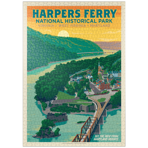 Darstellung des Puzzle Motivs Nationaler Geschichtspark Harpers Ferry: Maryland Heights puzzleplate Harpers Ferry National Historical Park: Maryland Heights 1000 Puzzle