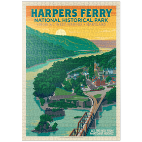 Darstellung des Puzzle Motivs Nationaler Geschichtspark Harpers Ferry: Maryland Heights - Puzzleteile: 1000
