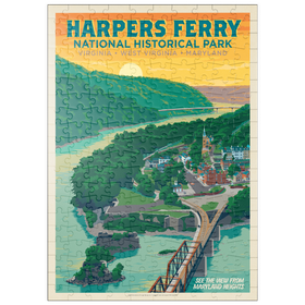 Darstellung des Puzzle Motivs Nationaler Geschichtspark Harpers Ferry: Maryland Heights - Puzzleteile: 200