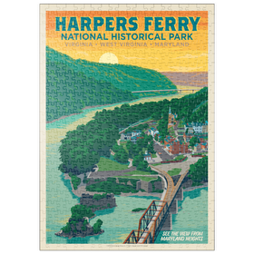 Darstellung des Puzzle Motivs Nationaler Geschichtspark Harpers Ferry: Maryland Heights - Puzzleteile: 500