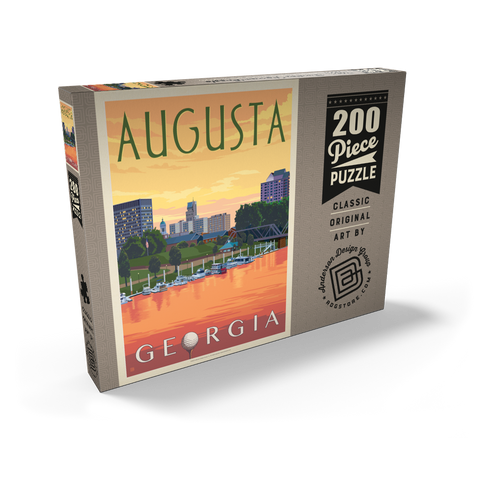 Darstellung des Puzzle Motivs Der Charme des Sonnenuntergangs am Flussufer von Augusta, Georgia Augusta Georgia Riverfront Sunset Charm 200 Puzzle Schachtel Ansicht2